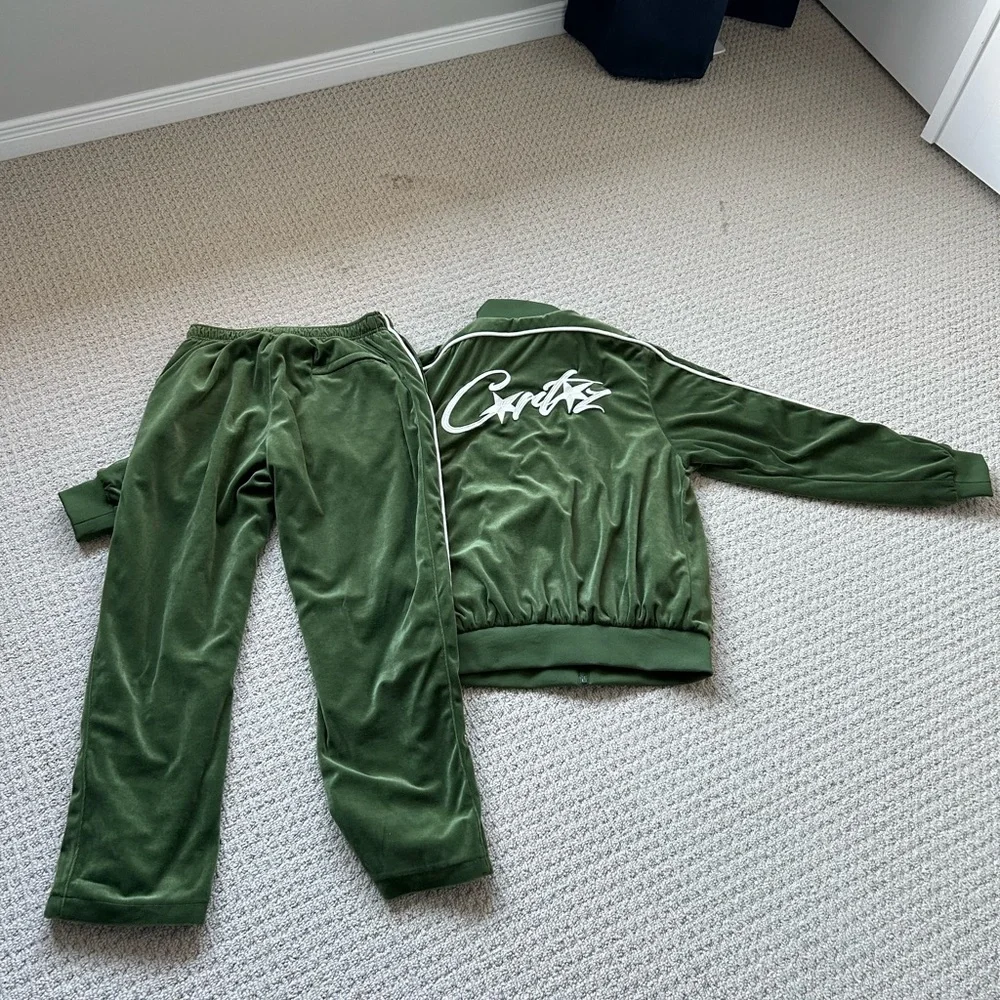 Corteiz Clothing | Sweaters | Corteiz Vvs Velvet Tracksuit Green